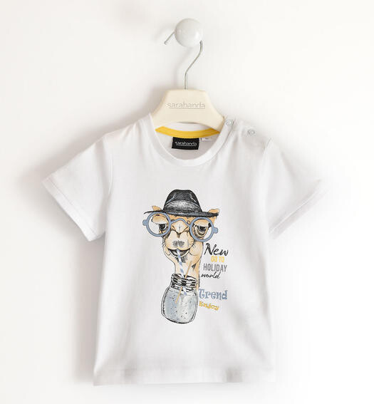 Sarabanda T-Shirt Cammello Bianco bambino