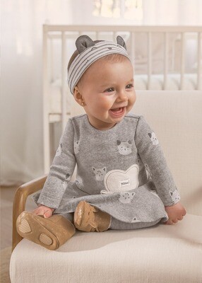 Mayoral vestito con fascia Grigio neonata