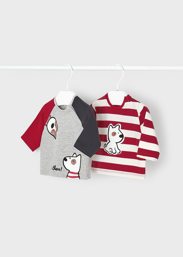 Mayoral Set 2 maglie Vischio Rosso neonato