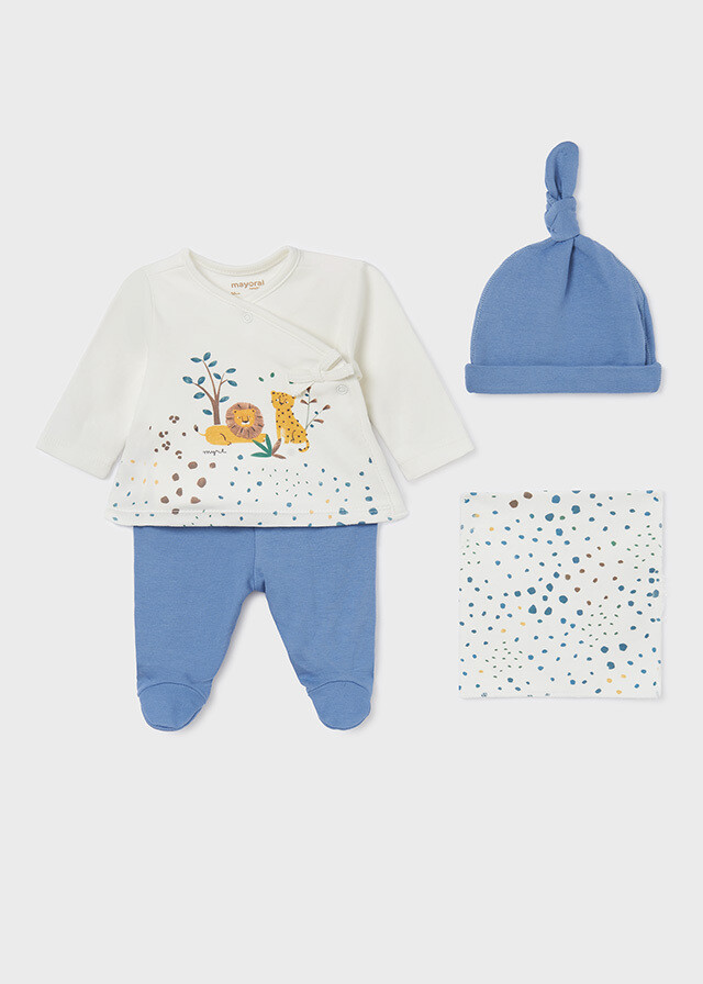 Mayoral Set nascita Blu Ice neonato