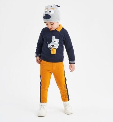 Sarabanda pantalone felpato Giallo bambino