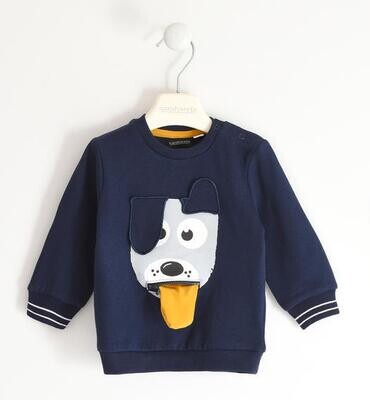 Sarabanda felpa zip cagnolino Grigio bambino
