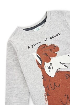 Boboli maglia Lama grigio bambino