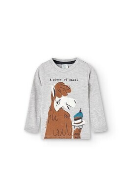 Boboli maglia Lama grigio bambino