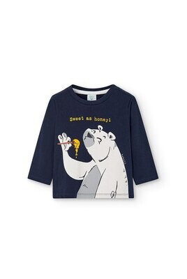 Boboli maglia Orso Miele blu bambino