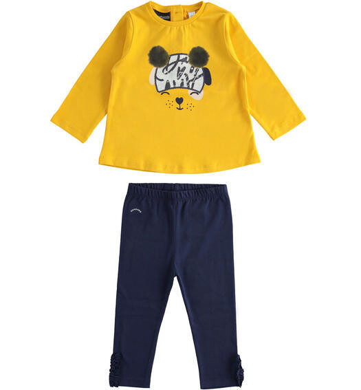 Sarabanda completo leggings Ocra bambina