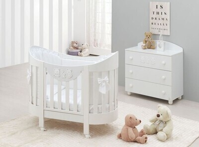 Italbaby Set cameretta Happy Family Ovale Lunetta Bianco