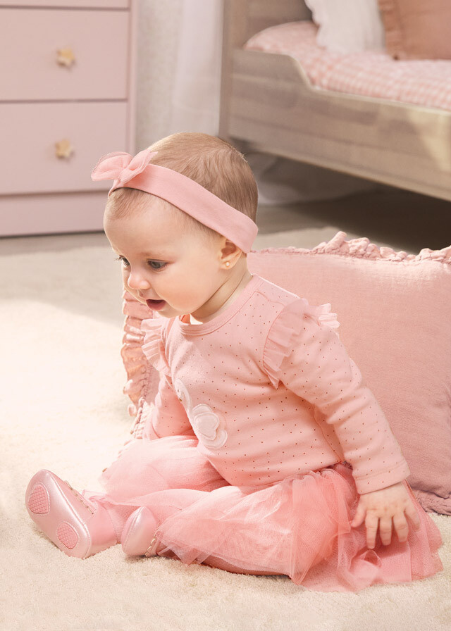 Mayoral completo gonna tulle Cigno Rosa neonata