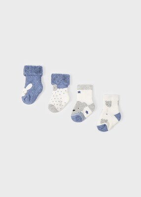 Mayoral Set 4 calze Winter Blu neonato