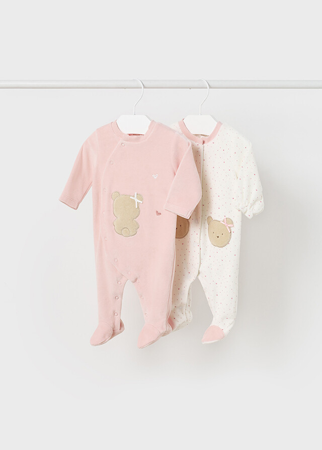 Mayoral Set pigiami ciniglia Rosa Baby neonata