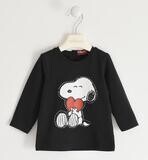 Sarabanda maglia Peanuts Snoopy Nero bambina