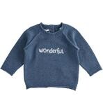 Minibanda maglione Tricot Wonderful Navy Melange neonato