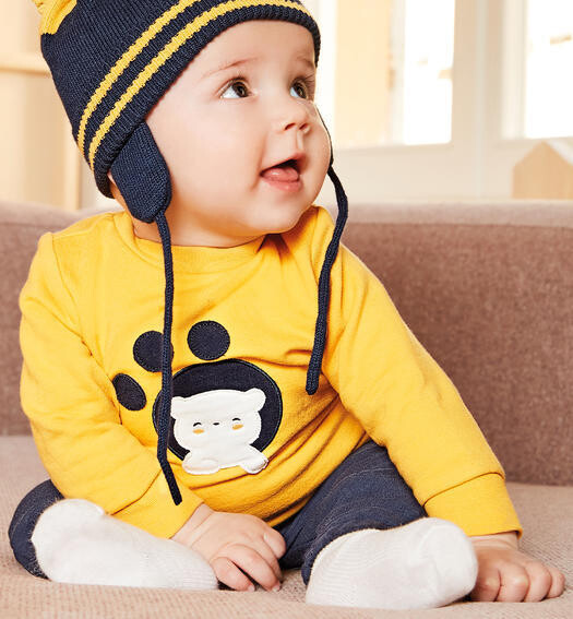 Minibanda felpa Bear giallo neonato