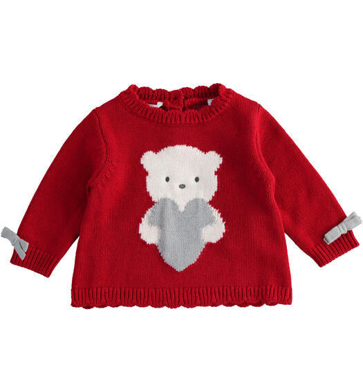 Minibanda maglione Tricot Rosso neonata