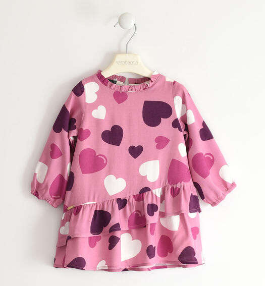 Sarabanda vestito Cuori Rosa antico bambina
