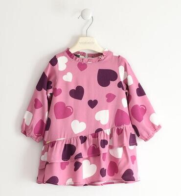 Sarabanda vestito Cuori Rosa antico bambina