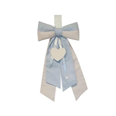 Fantasy fiocco nascita Cuore Azzurro neonato