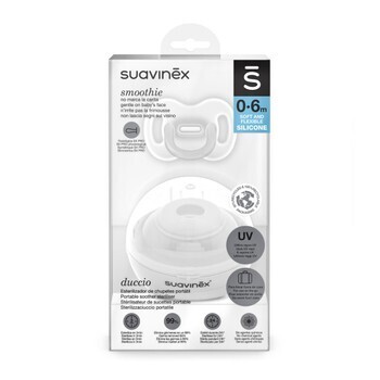 Suavinex Duccio Sterilizzatore portatile UV + succhietto Smoothie Bianco, 0+