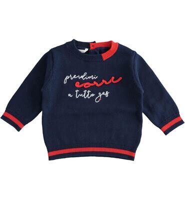 Minibanda maglia Tricot Prendimi Blu neonato