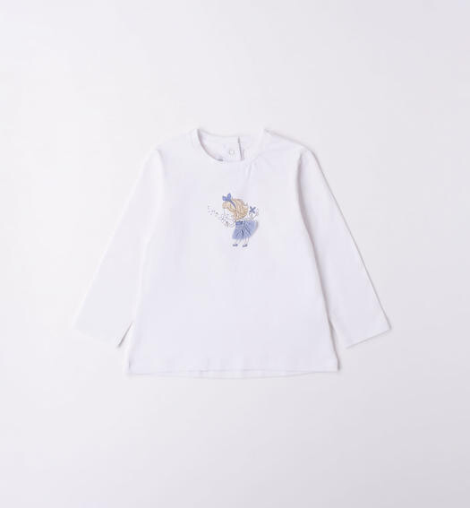 Minibanda maglietta manica lunga Bambolina Bianco neonata