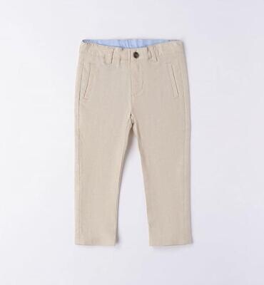 Sarabanda pantalone cerimonia Lino Beige bambino