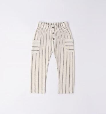 Minibanda pantalone righe Latte neonato
