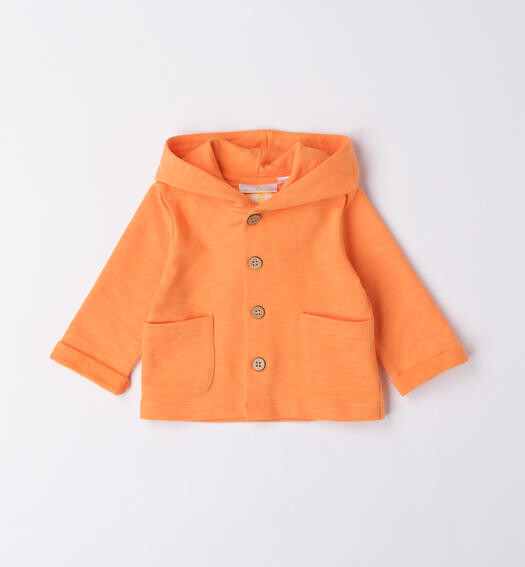 Minibanda Felpa cappuccio Arancio neonato