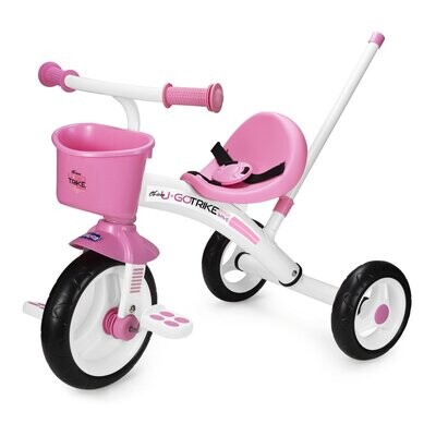 Chicco U-Go Trike triciclo 2 in 1 Pinkwave con guida , 18m+