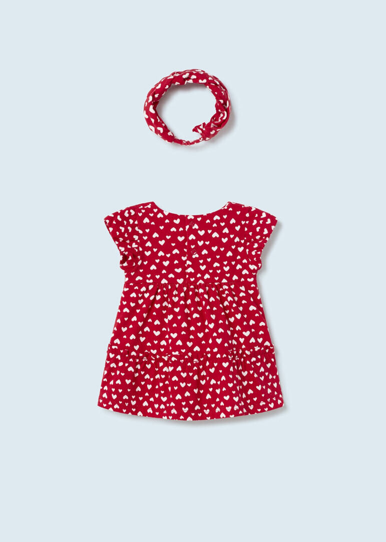 Mayoral vestito con fascia treccia Denim Red neonata