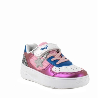 Primigi Sneakers Stella Glitter Bianco Ametista bambina