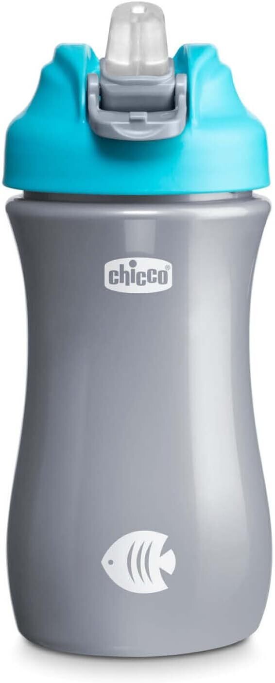 Chicco tazza Pop Up bambini Azzurro 350 ml, 2 anni+