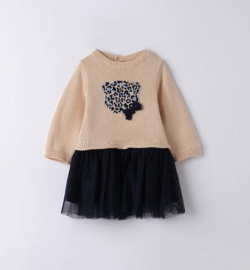 Minibanda abito tulle Beige neonata