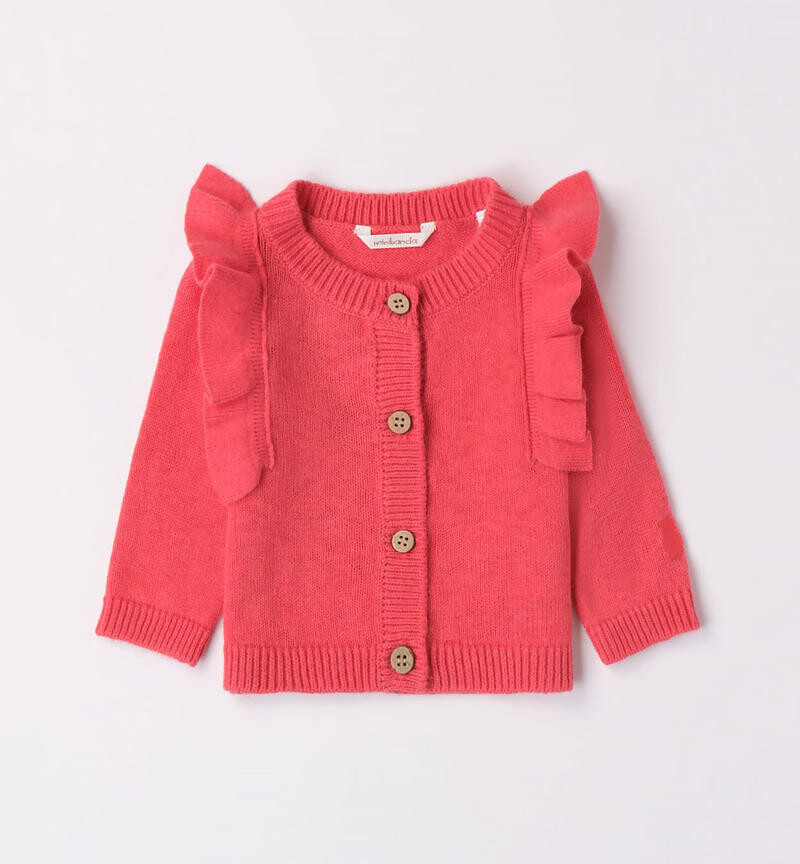 Minibanda Cardigan misto lana Coral neonata