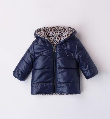 Sarabanda giubbotto Reverse Animalier Navy neonata