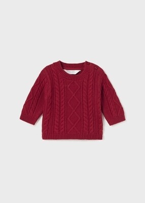 Mayoral maglione treccia Rosso neonato