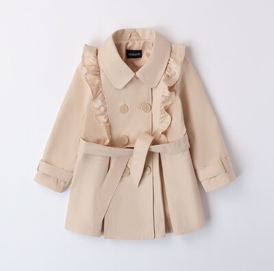 Sarabanda Trench elegante Beige bambina