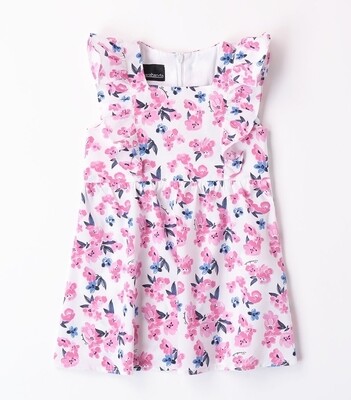 Sarabanda vestito Fiori Bianco bambina