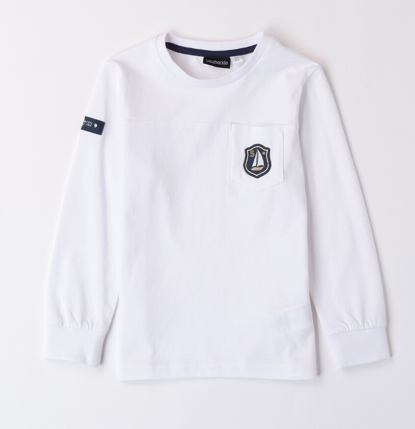 Sarabanda maglia stemma Bianco bambino