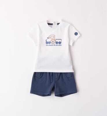 Minibanda completo Trenino Blu neonato