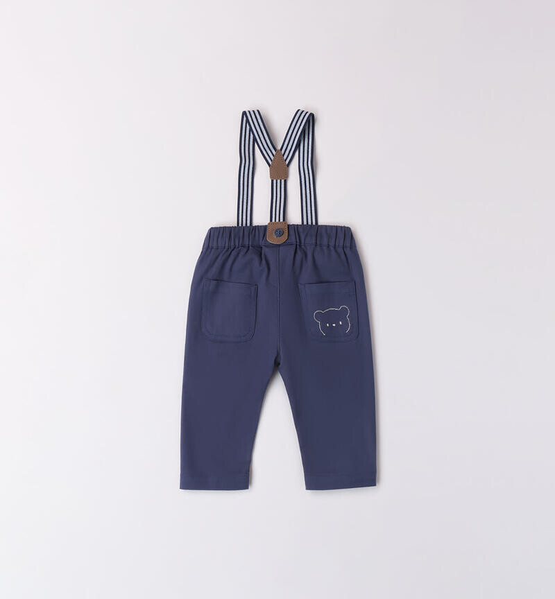 Minibanda pantaloni Bretelle Blu neonato