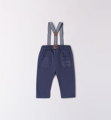 Minibanda pantaloni Bretelle Blu neonato
