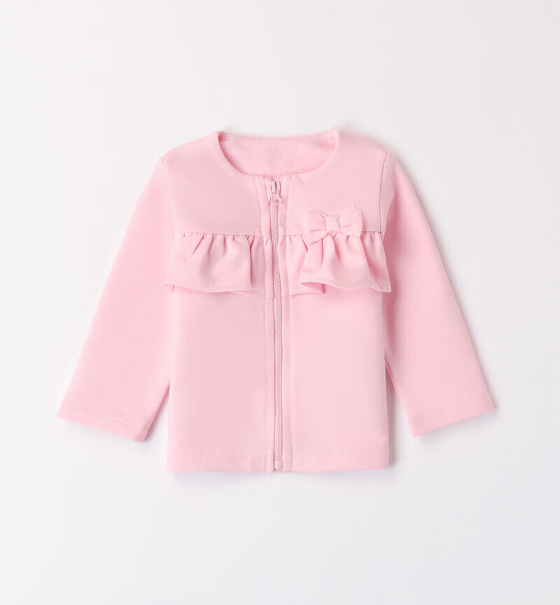 Minibanda giacca con Ruches Rosa neonata