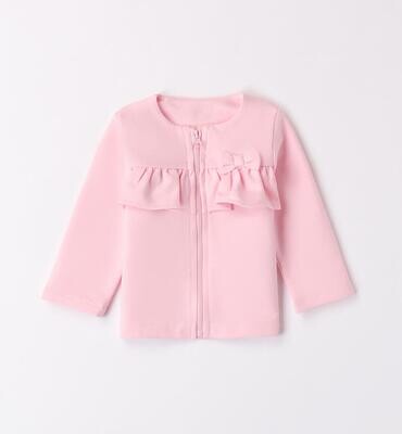 Minibanda giacca con Ruches Rosa neonata