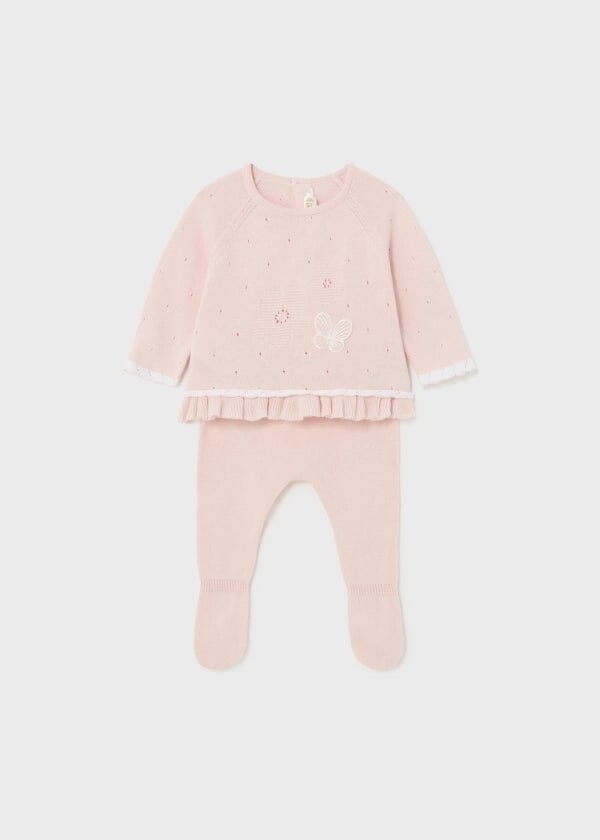 Mayoral completo Tricot Nude neonata