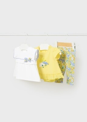 Mayoral completo 3 pezzi Dandelion neonata