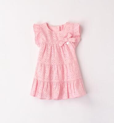 Minibanda vestito San Gallo Rosa neonata