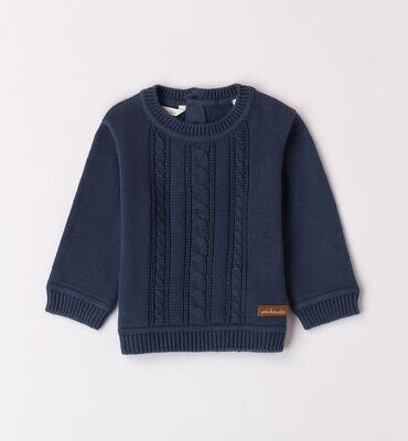 Minibanda maglia Tricot treccia Blu neonato