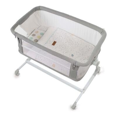 Janè culla Baby Side Cosmos Grey con Set tessile incluso , 0+