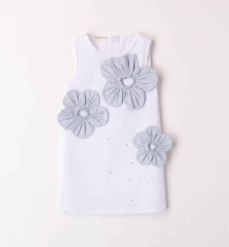 Sarabanda abito Fiori bianco  bambina