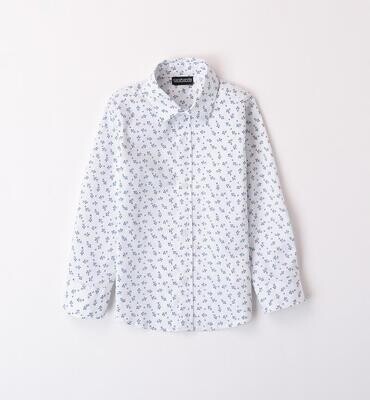 Sarabanda camicia stampa Fiori di Cotone bianco bambino